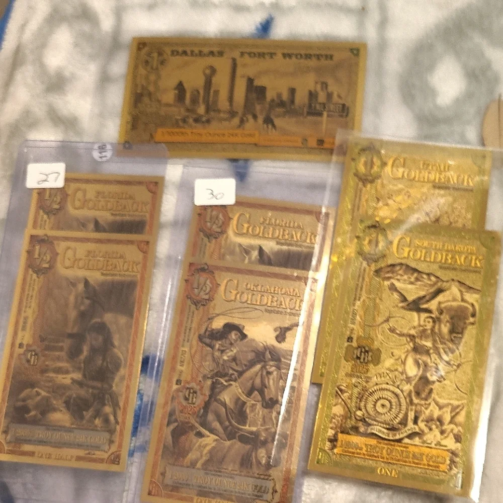 Goldback Collectible Note Set - Metallic Gold Design - Picture 2 of 12
